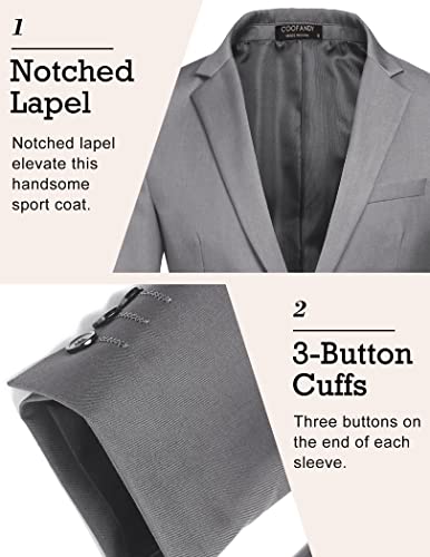 Image of COOFANDY Mens Sport Coat Casual Blazer One Button Business Suit Jacket