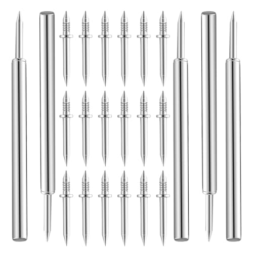 Toyvian Double Head Skirting Nails Set with 505pcs Galvanized Iron Nails and 5 Sleeve Tool for Strong and Seamless Installation of Wall Panels and Skirting Boards, for DIY and Professional