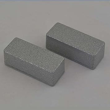 2PCS 1590A Series Aluminum Stomp Box for Guitar Effects Pedal Flash silver