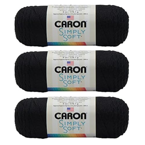 Caron Simply Soft 3-Pack Yarn - (4) Medium Worsted Gauge 100% Acrylic - 3 oz - Autumn Red - Machine Wash & Dry
