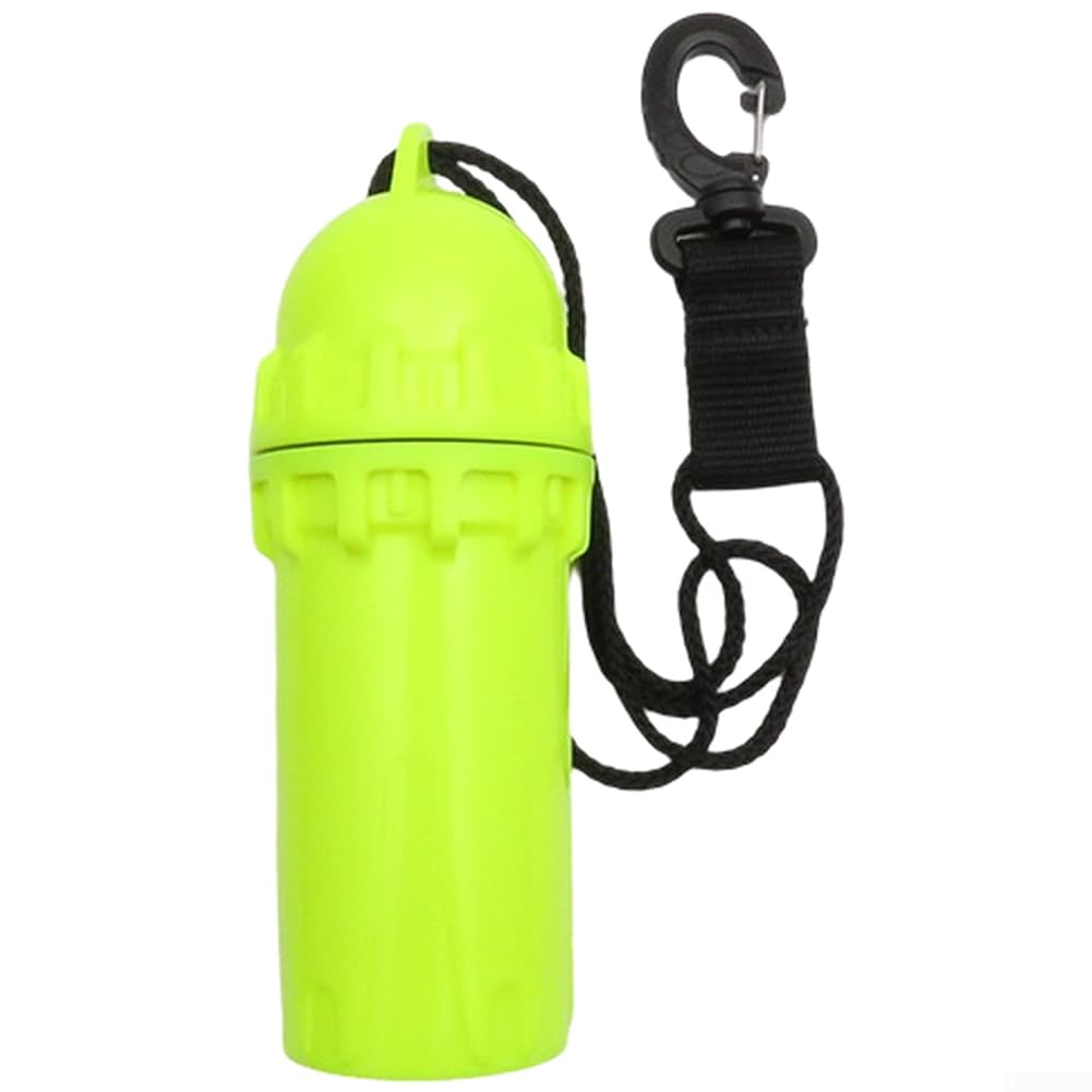 QuivyLivy Waterproof Dry Box for Scuba Diving, PP Plastic Storage Container with O-Ring Seal and Lanyard Hook, Compact Gear Bag for Snorkeling Essentials -(Flat-Bottom Yellow)