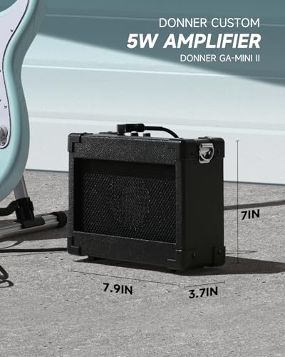 Image of DONNER DST-80 Electric Guitar 39 inch Beginner Electric Guitar Kit with Amp, Classic SSS Pickup Complete with Gig Bag, Tuner, Capo, Strap, Picks, and Free Online Lessons