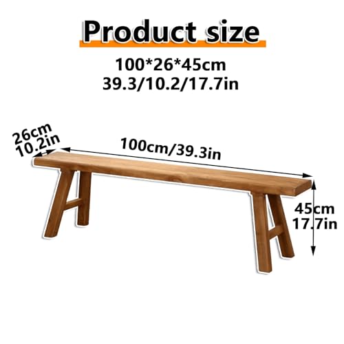 Banco de comedor de madera delgado para pasillos y salones estrechos 3