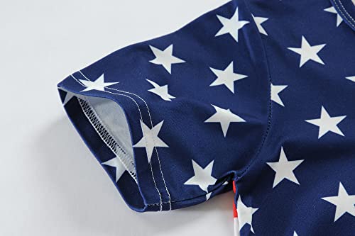 American Flag Toddler Boy T-Shirt July 4Th Printing Usa Flag Short Sleeve T-Shirts Summer Patriotic Tees Tops Size 6T #TOP4