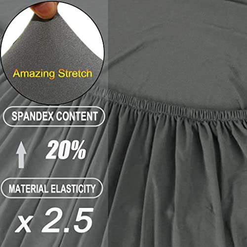 Mikudream Super Stretch Sectional Couch Covers; L Shape Sofa Covers; 2Pcs Sofa Slipcovers For 3 + 3 Seaters Sectional Chaise Slipcover;Anti-Skid Dustproof Sofa (Gray, Large3 + Large3 Seater Sofa) #TOP3