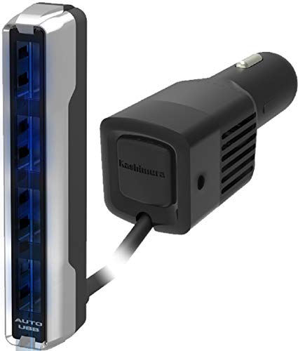 カシムラ DC-7.2A-リバーシブルUSB 4ポート 自動判定 セパレート スリムタイプ USB車載充電器 分配器 高出力 12V/24V車対応 NDC-024