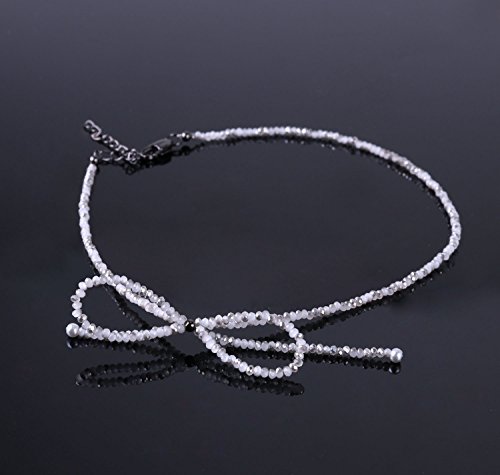 C.QUAN CHI Collier Papillon Fait Main Mignon Collier Ras De Cou Femme Collier Perle Collier Hawaien Collier Fermoir élastique Bijoux De Fantaisie - Ajustable Chain – Image 3