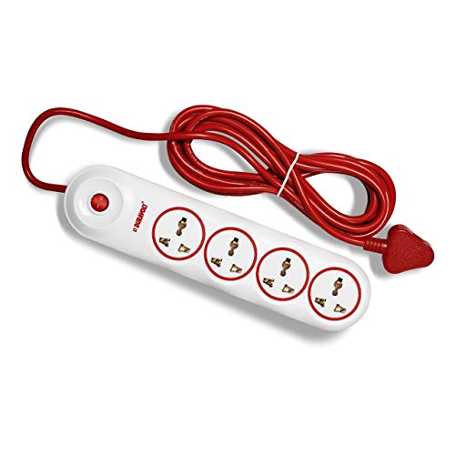 Duravolt 6 Amp Extension Board with 4mtr Cable Master Switch for TV/Laptop/Fridge and All Heavy Home Office Appliances with Surge Protectors