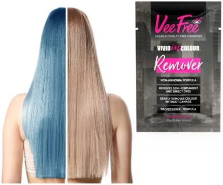 Veefree Hair Colour Remover Removes Unwanted Semi-Permanent & Permanent Colours, Creates A Lighter Base Shade For Colourists to Recolour. Does Not Restore Natural Colour-Salon Professional