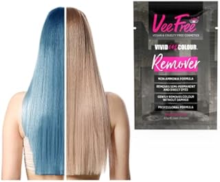 Veefree Hair Colour Remover Removes Unwanted Semi-Permanent & Permanent Colours, Creates A Lighter Base Shade For Colourists to Recolour. Does Not Restore Natural Colour-Salon Professional