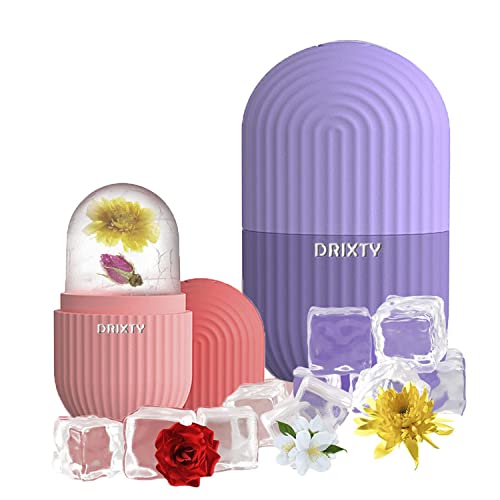 DRIXTY Ice Roller for Face and Eye Massager Ice Roller To Enhance Skin Glow, Naturally Tone, Shrink & Tighten Pores Reusable Beauty Ice Facial Roller for Women and Face Treatment (1) (Multicolor)