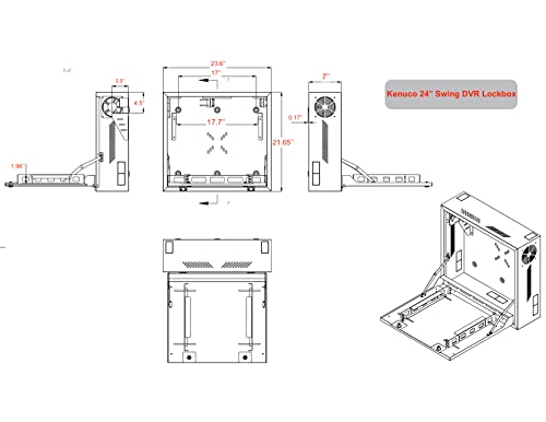 Miniatura 7 de Kenuco - Caja De Seguridad Dvr De Acero Resistente Con Ventilador Y Parte Superior Abierta