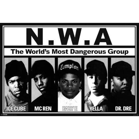 Tcllka Most Dangerous Poster Print Compton Rappers Ice Cube 24" x36 Y Cover