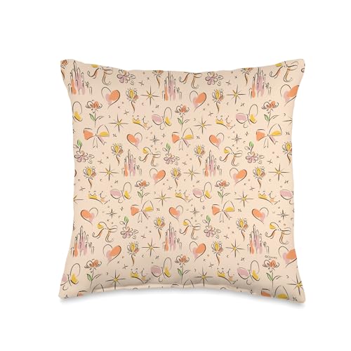 Coussin Disney Princess Pretty Pattern en pêche, 40x40 cm multicolore pour chambre - 2