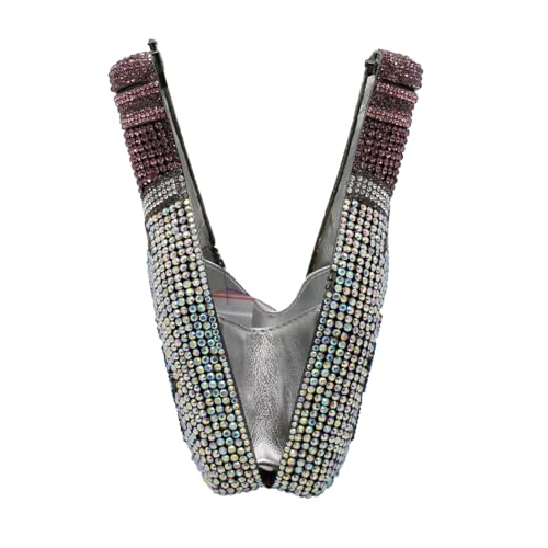 Image of Rhinestone Champagne Bottle Clutch, Luxury Evening Bag for Women