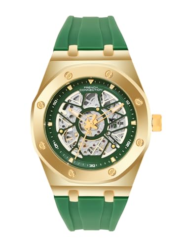 Image of French Connection Green Skeleton Dial | Automatic Watch for Men's | FCA28GR
