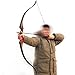 oubert 60 Inch Left Hand Black Hunter Recurve Bow 20-60 Lbs Archery Hunting Bow Wooden Riser Takedown Recurve Bow with Stringer Tool for Adults Target Practice (35LBS)