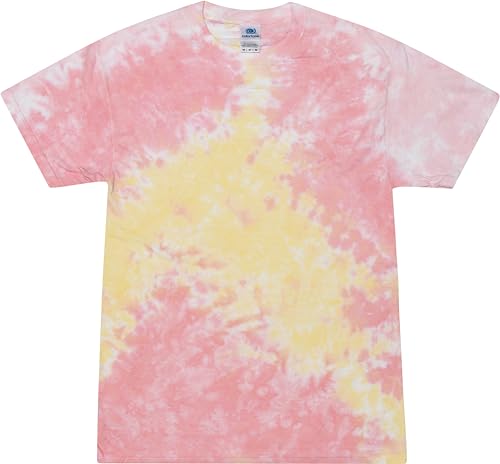 T-shirt tie dye de style vintage Colortone taille S adulte unisexes