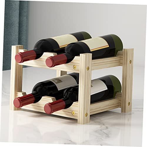 Soporte para botellas de vino rojo de madera 24x22.3cm miniatura 6