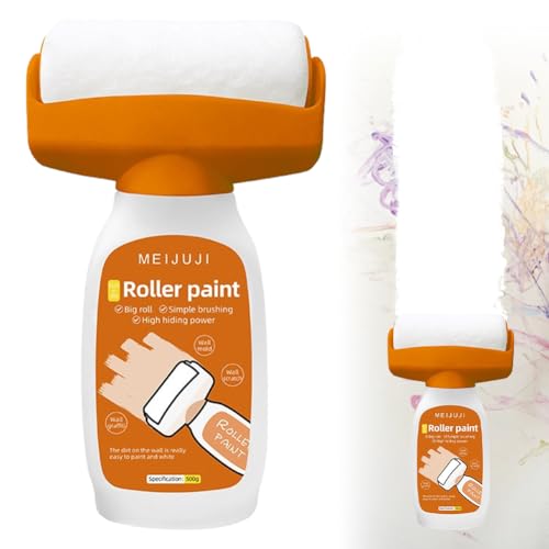 Wandreparatur-rollbürste mit Wandreparaturpaste, Wandfarbe Ausbessern Weiß, 500g Ausbesserungsfarbe Weiss Roller,...