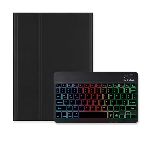 Funda de piel sintética negra con teclado retroiluminado premium para iPad Pro 11 pulgadas 2024