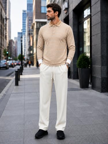 Image of Mack Jonney Men's Striped Tracksuit Set|Full Sleeve Polo Neck Sport Track Suit for Gym & Casual Wear-MJ-58