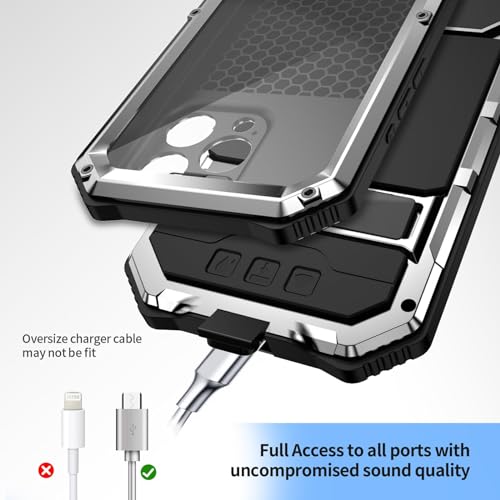 Coque en métal iPhone 15 antichoc robuste militaire avec protège écran - 6