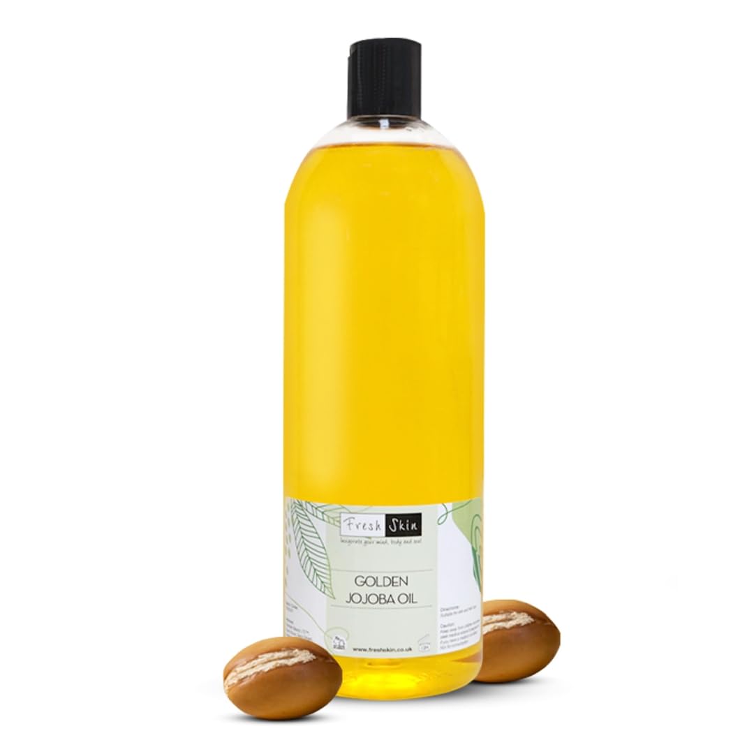 Golden Jojoba Oil - 500ml - 100% Pure & Natural - Unrefined, Cold Pressed & Vegan Friendly