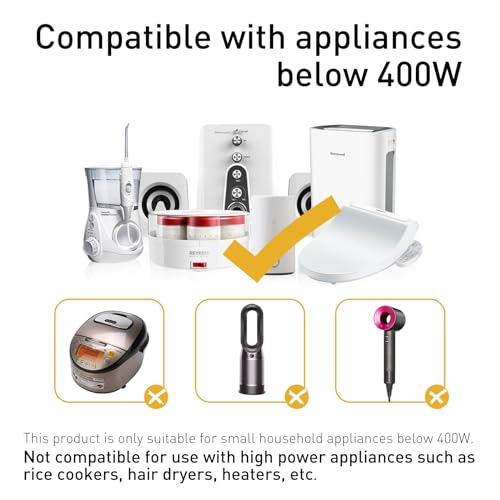 Image of SUNSHUN 500W 110v to 220v Converter Step Up Voltage Transformer 110v /120V to 220V /240V with 2 Output Sockets for Europe Asia Appliances Used in US 500 Watts White
