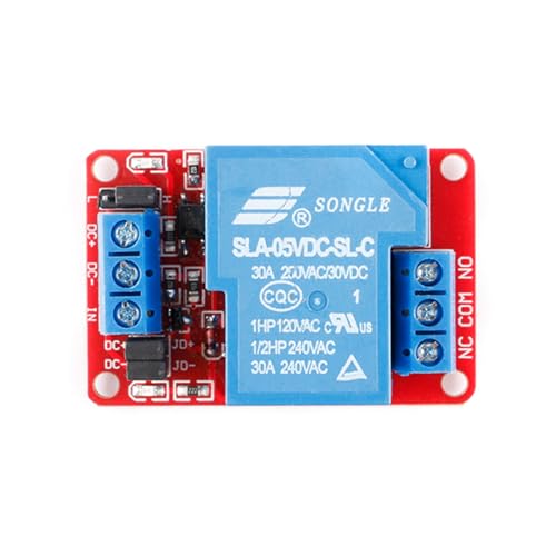 image for JESSINIE 5V 30A Relay Module, 1 Channel, Optocoupler Isolation, High/L