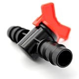 Zawór regulacyjny z tworzywa sztucznego, złącze węża ogrodowego, nawadnianie kropelkowe, przełącznik zadziorowy do węża 16 mm, do nawadniania ogrodu