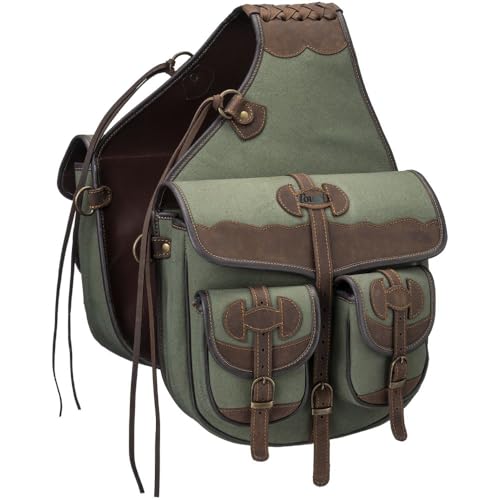 Tough 1 Canvas Trail Bag with Leather Accents Sage