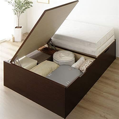 跳ね上げ収納,ダークブラウン 木製 セミダブル 跳ね上げ収納,ダークブラウン 木製 セミダブル 跳ね上げ収納,ダーク