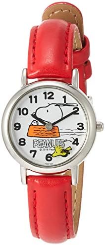 Citizen Q&Q P003 Women's Watch, Analog, Snoopy Waterproof, Leather