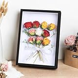 3D Shadow Box, 23 x 32 cm Shadow Box Frame, Wooden Photo Frame, Deep Picture Frames Box Display for Crafts Memorabilia Flower Tickets Medal (Black 3CM) - Image 5