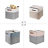 Ruucy Lot De 3 Boite Rangement Tissu, Panier Rangement Pliable