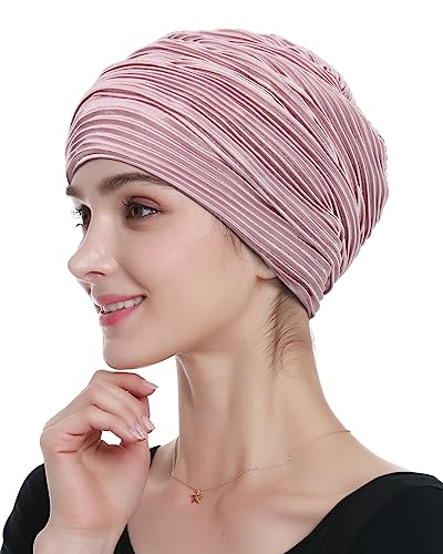 Alnorm-Falten-Turban-Stilvolle-Tuecher-Geschenke-Chemo-Kopfbedeckung-fuer-Frauen
