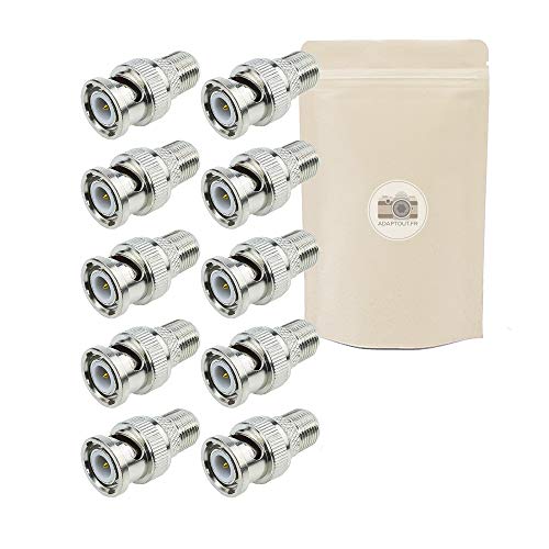 10X Adaptateur BNC MALE vers FICHE TV F A VIS FEMELLE Adaptateur s Video coaxial camera surveillance CCTV vers prise satellite - 50 Ohm - ADAPTOUT MARQUE FRANÇAISE