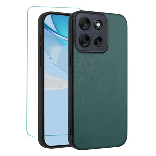 Coque Motorola Moto G56 5G antichoc fine, protection écran verre TPU souple vert