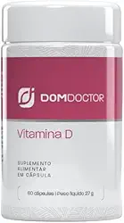 Vitamina D 50 mcg 2000 UI 60 Cápsulas Dom Doctor Suplemento Alimentar Sem Glúten para Uso Diário