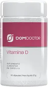 Vitamina D 50 mcg 2000 UI 60 Cápsulas Dom Doctor Suplemento Alimentar Sem Glúten para Uso Diário