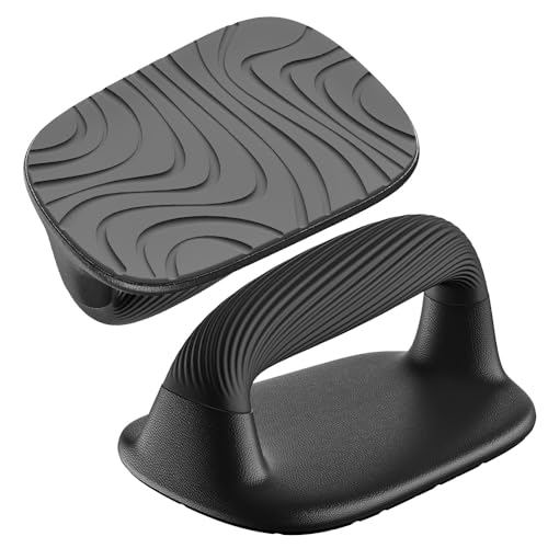 BeneLabel Push Up Bars Black Pushup Handles with Bottom Anti-Slip Pad Push Up Handles for Floor Soft Plastic Strength Training Pushup Stands with Comfortable Grip