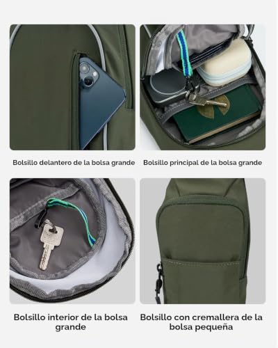 Bolsa de hombro Waterfly cruzada para evitar dolores de espalda en viajes y excursiones 6