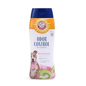 Arm & Hammer Deodorizing Dog Shampoo for Smelly Dogs & Puppies with Baking Soda, Moisturizing Dog Shampoo for Sensitive Skin – Dog Odor Shampoo – Kiwi Blossom Scent, 20 Fl Oz