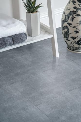 D-C-Fix Piastrelle Da Pavimento Autoadesive – Solid Concrete Effetto Cemento (Confezione Da 11, 30 X 30 Cm)– Piastrelle Pvc Adesive Di Qualità – Facili Da Pulire & Adattabili - 3