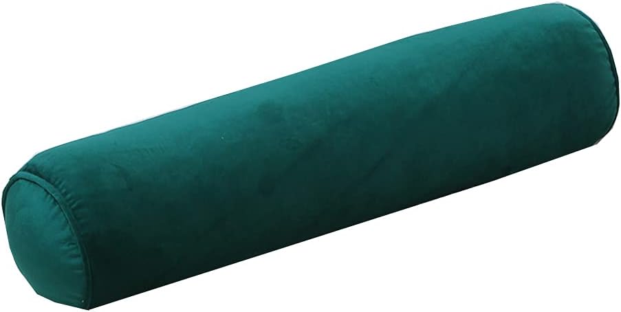 Soft Velvet Long Bolster Pillow, Round Roll Pillow Cervical Neck Cushion Sofa Cylinder Bolster Pillow Feet Knee Legs Support Pillow Home Decor (Light Purple, 15×40CM/5.91"×15.7")