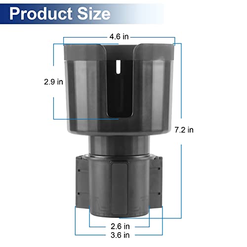 UYYE Car Cup Holder Expander, Automotive Drink Cup Holder Adapter with Adjustable Base,Large 32/40 oz. Bottles & Big Drinks, Fit in Universal Vehicles, Boats, Trucks and RV's - Image 4