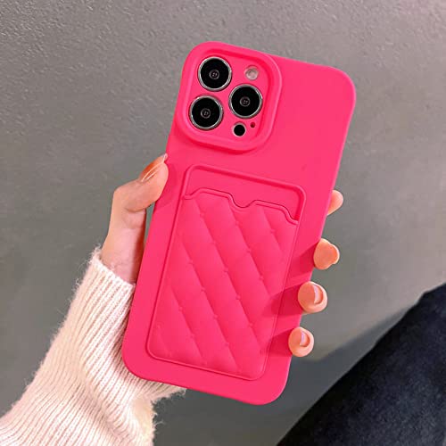 Étui silicone souple iPhone 7 rouge vif ultra-fin avec fente carte