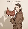 David Jones - Damen Kleine Umhängetasche - Frau Kette Schultertasche PU Leder - Handtasche Kettenhenkel Crossbody Bag - Trendy Tasche Mode Abendtasche Kettentasche Pochette Clutch Party - Rosa #2