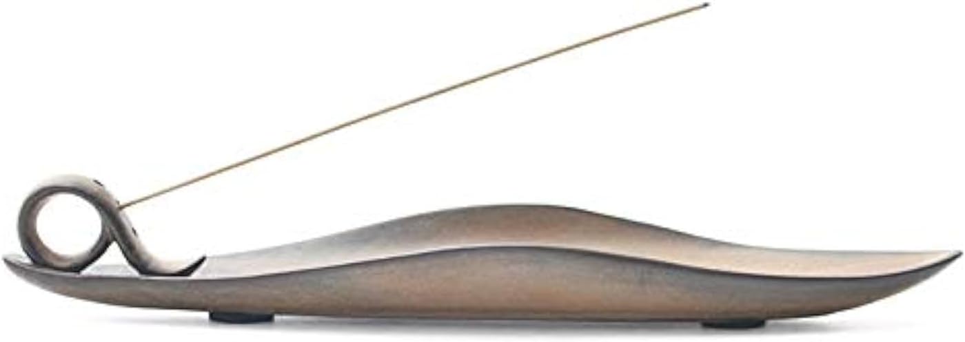 Handmade Ceramic Incense Burner with Ash Catcher - 9-inch Size for Meditation, Yoga, and Aromatherapy - Elegant Floral Design for Relaxation.(Shape 9)